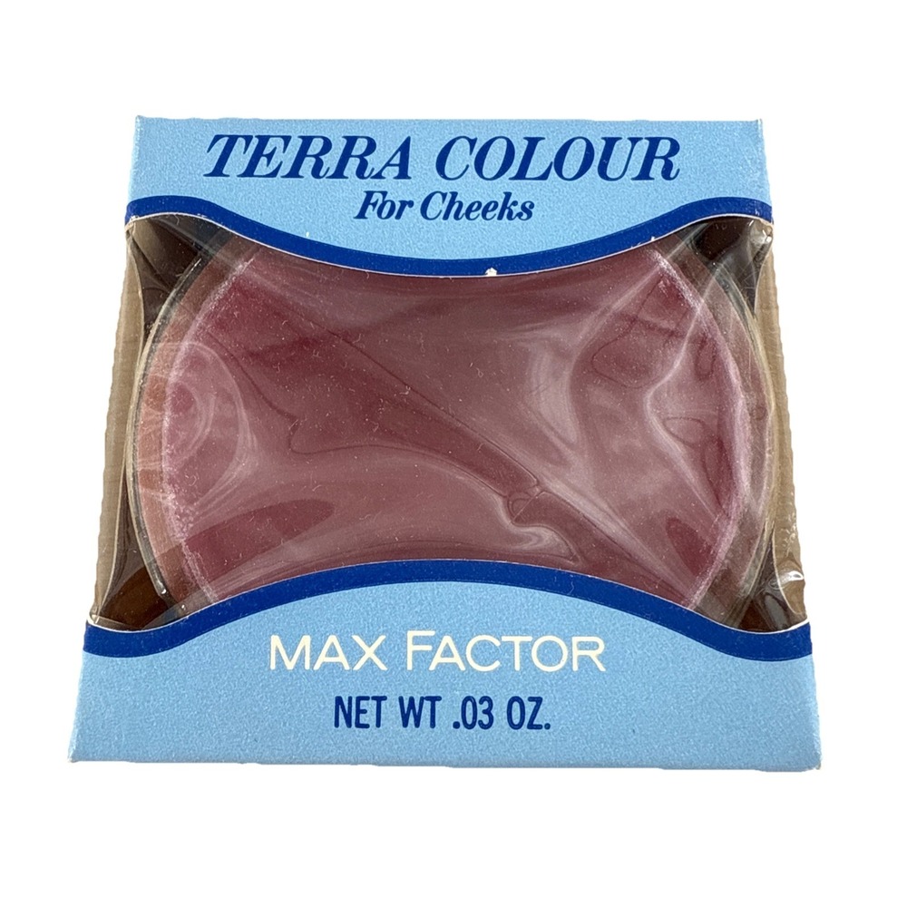 Max Factor Terra Colour For Cheeks Cinnabar Red Makeup .03 oz Vintage